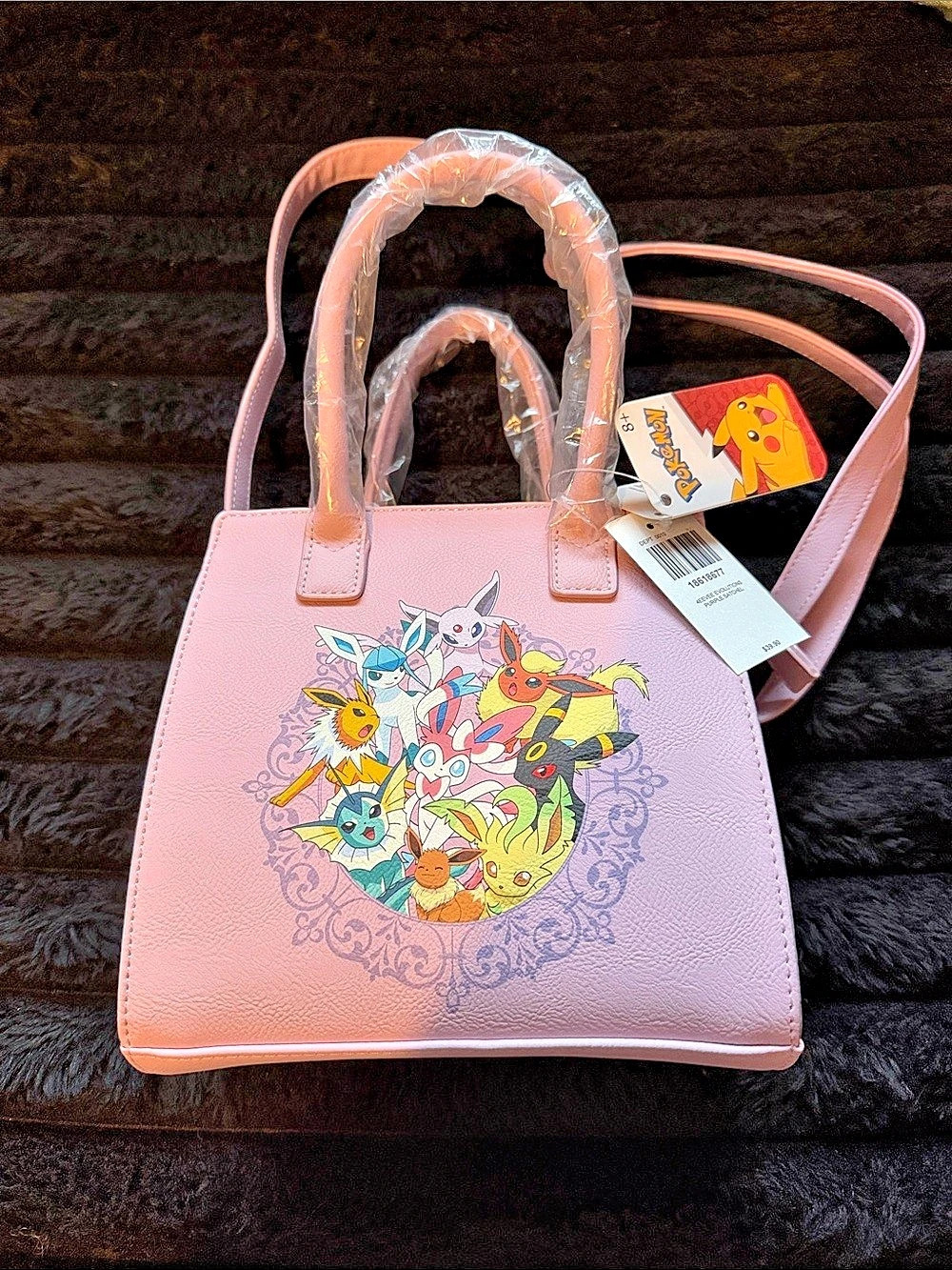 Hot Topic Pokémon Eeveelutions Purple Satchel Pink & Purple NWT